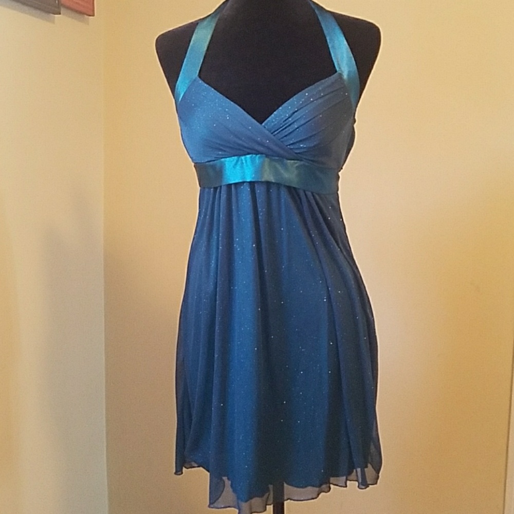 Glitter halter dress